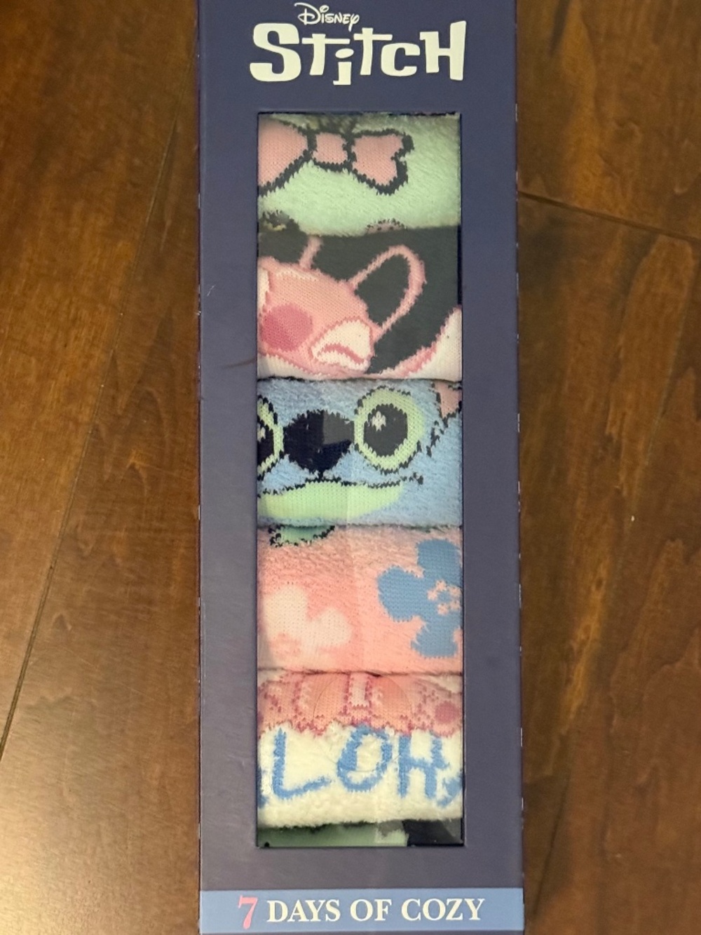 Disney Stitch 7 Days of Cozy Crew Socks Gift Box